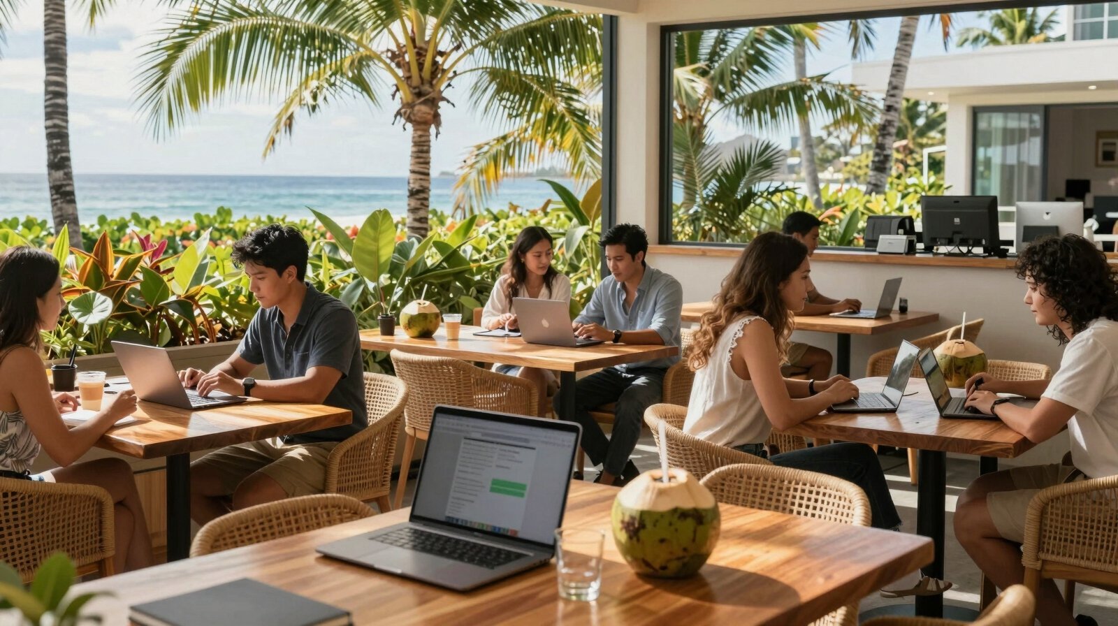 coworking fitness ocean views